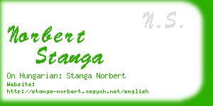 norbert stanga business card